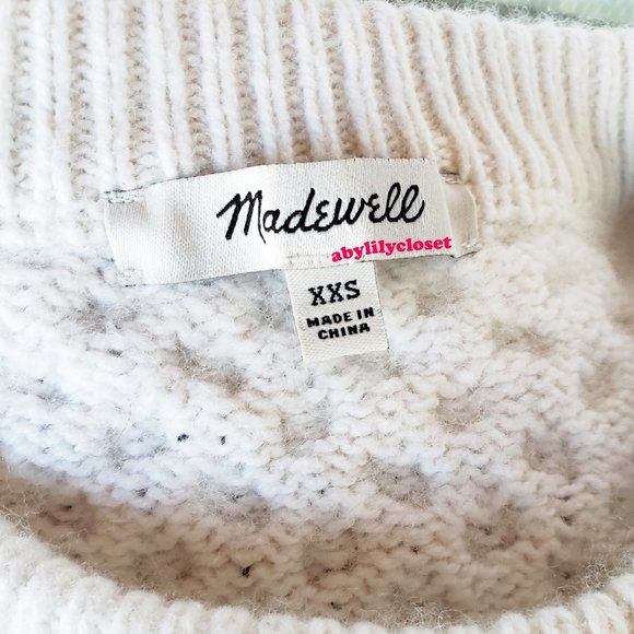 Madewell Stripe-Trim Honeycomb Pullover Sweater in Cotton-Merino Yarn Si… - Picture 9 of 10